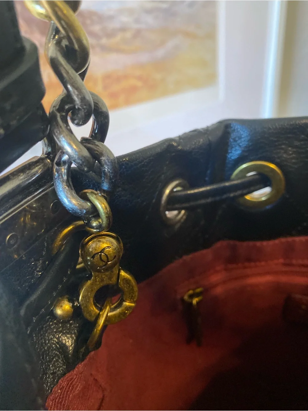 CHANEL Black Quilted Leather Drawstring Bucket Bag with Mixed Hardware